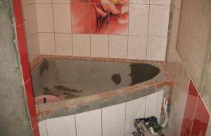 Ванна из кирпича и плитки своими руками